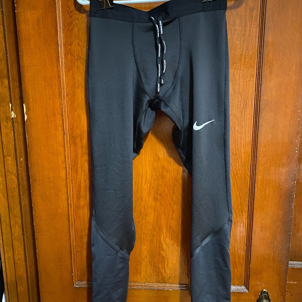 NIKE Tech Power-Mobility Men's Running Tights Black Small